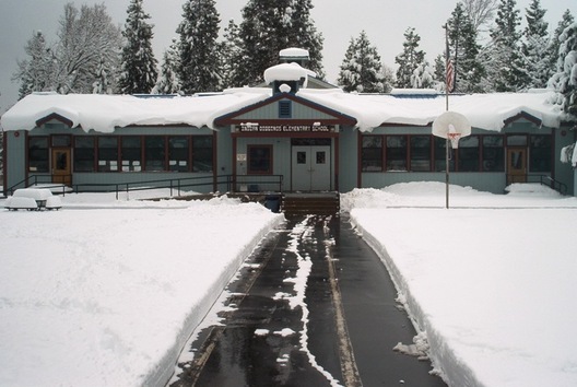 School image with snow